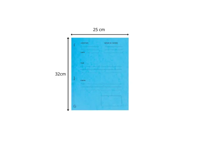 Pleidooimappen Pour/Contra Versterkt Karton 25x32cm Blauw 25 Stuks