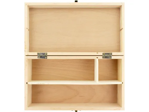 Tekendoos Kangaro 3-vaks Ongelakt Hout 25x14x6,5cm