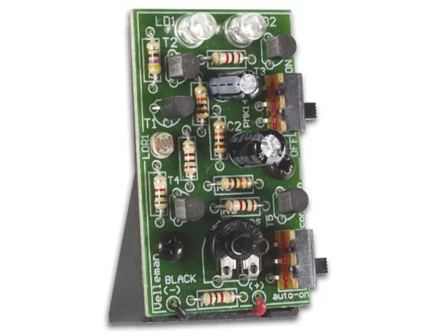 Educatieve soldeerkit knipperlicht met twee rode leds