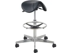 Zadelkruk Matera Large Aluminium Zwart Splitleder 650-905mm gasveer