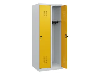 schoollocker,HxBxD 1530x600x500mm,2vak,vak B 300mm,draaigrendel - 1