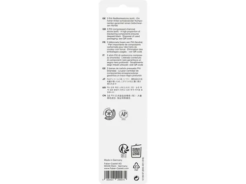 Houtskool Faber-Castell Pitt Monochrome geperst S 3 st. blister