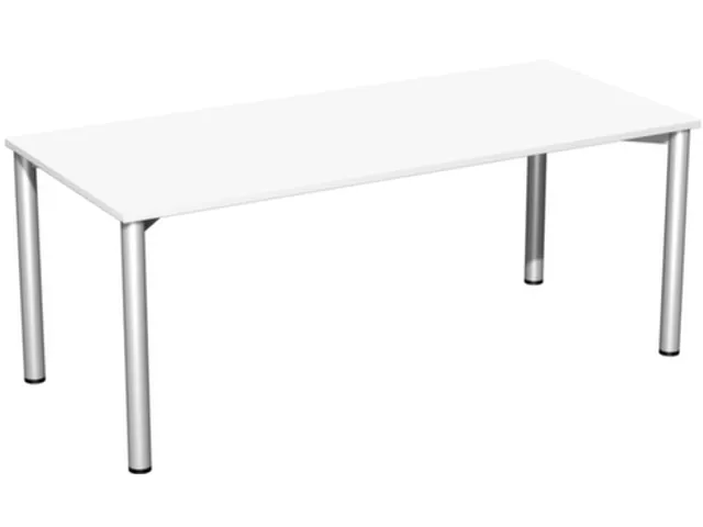 vergadertafel,HxBxD 720x1800x800mm,rechthoekig,4voeten RAL9006