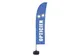 Beachflag 430cm complete set "Opticien" Blauw