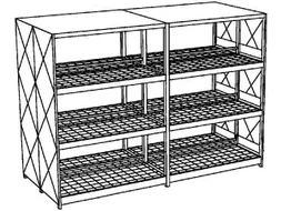 Stellingcontainer Gevaarlijke Stoffen Max. 120X200L Vaten Staand