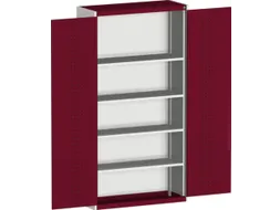 kast met geperforeerde platen,HxBxD 2000x1050x400mm,4xStalen bodem