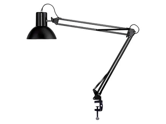 Bureaulamp Unilux Success 80 LED met klem en voet Zwart