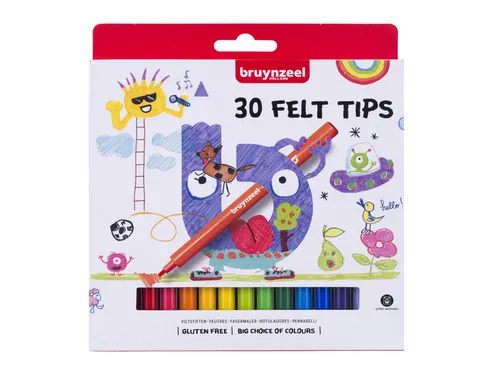 Viltstift Bruynzeel Kids assorti 30 stuks