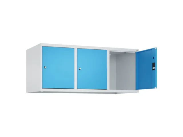 opzetkast,v. locker,3vak.,vak B 400mm,HxBxD 500x1200x500mm,vleugeldeur
