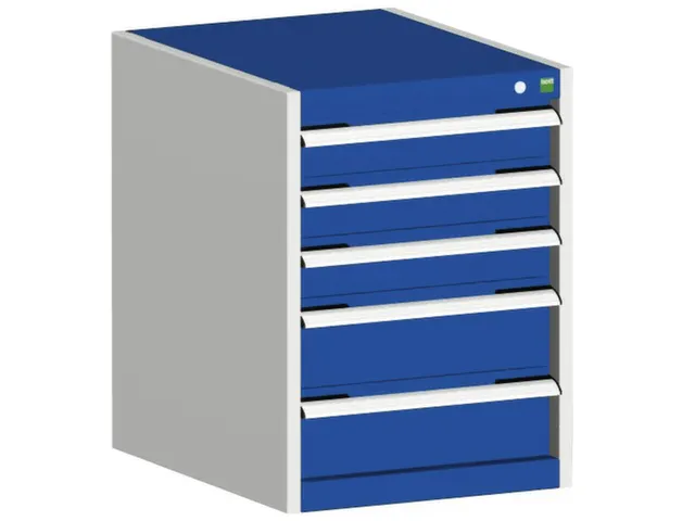 ladekast HxBxD 700x525x525mm 5laden romp RAL7035 front RAL5010