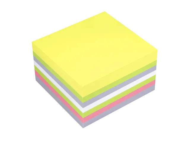 Bloc cube 75x75mm 5 couleurs assorties 400 feuillets