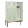 locker met bank,HxBxD 1950x1200x815mm,3vak,vak B 400mm,draaigrendel
