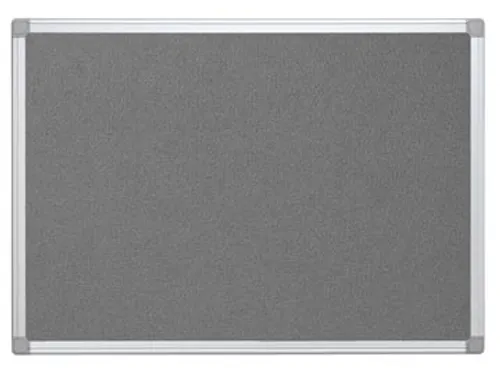 Textielbord Met Aluminium Frame 60 X 90 Cm Grijs