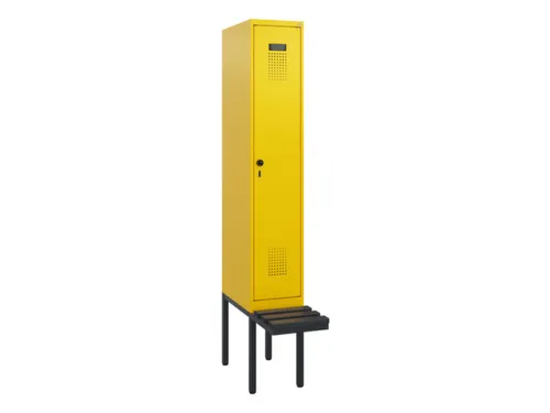 locker met bank,HxBxD 1950x300x815mm,1vak,vak B 300mm,draaigrendel