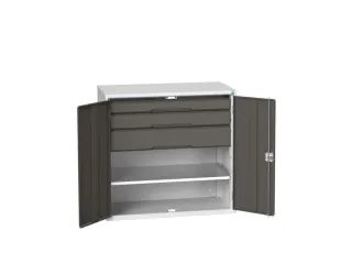universele kast,HxBxD 1000x1050x550mm,1xStalen bodem,3lade(n) - 1