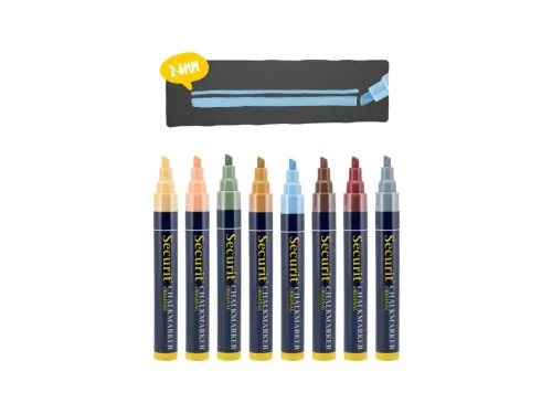 Krijtstift Securit Sma-510 Schuin 2-6mm Assorti Aardetinten