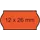 Prijsetiket 12x26mm Open-Data C6 permanent fluor rood 1500 stuks