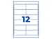 etiket Avery ILK 97x42,3mm 25 vel + 5 vel extra 12 etiketten per vel w