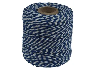 Katoentouw, blauw-wit, klos van 50 g, ongeveer 45 m - 1
