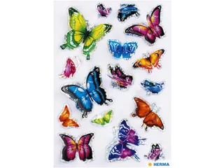 Sticker Etiket Herma 15515 Vlinder 3D Vleugeleffect 16 stuks - 1