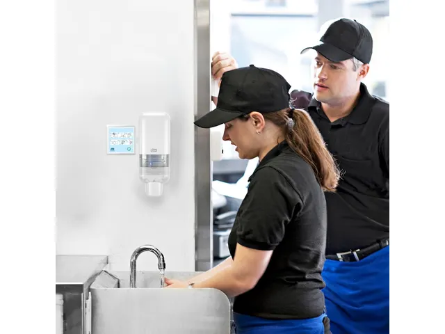 Tork Informatiehouder Zeep en Handdesinfectie Dispenser Wit