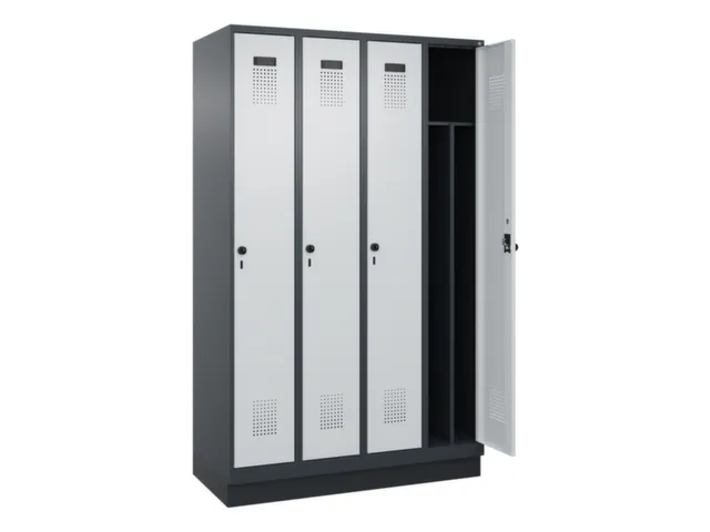 locker voor scheiding van kleding,HxBxD 1950x1200x500mm,4vak