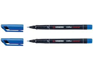 Viltstift STABILO OHpen 841/41 permanent rond superfijn blauw - 1