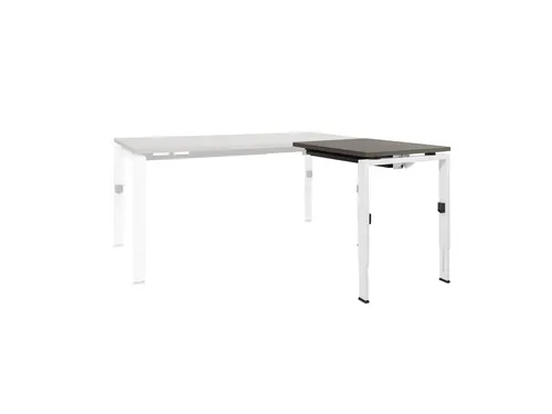 Bureau Linesto N4 aanbouwtafel 120x60cm logan eiken 25mm wit