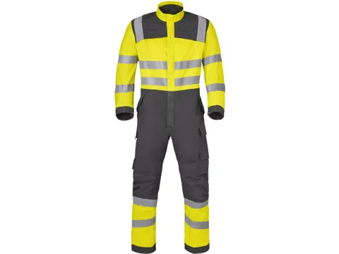 Havep 20437 coverall, houtskool/fluo geel, maat 56, per stuk