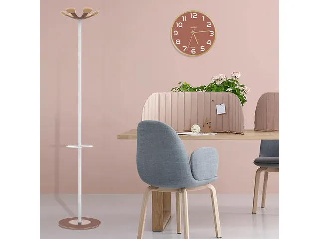 Unilux kapstok Aurora Staand Wit/Rood Beukenhout 6 haken