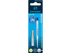 Balpenvulling Schneider Eco blauw 2 stuks op blister