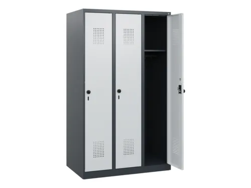 schoollocker,HxBxD 1530x900x500mm,3vak,vak B 300mm,draaigrendel