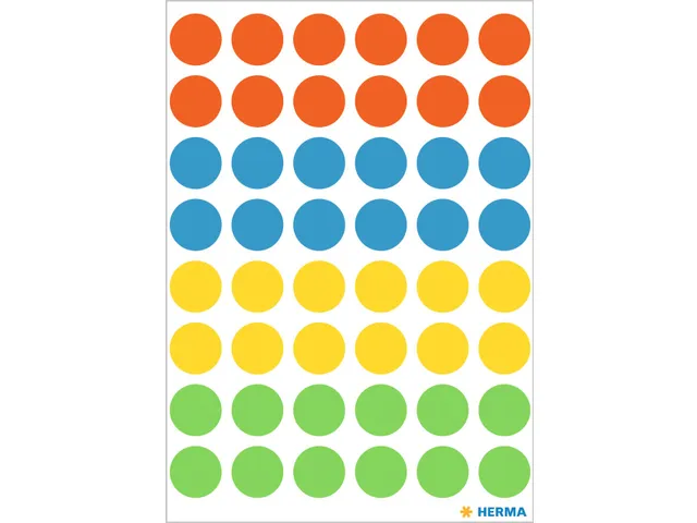 HERMA 1851 Multipurpose etiketten Rond 13mm Assorti 240 stuks