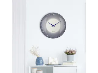Wandklok Nextime dia 50cm bolvormig glas blauw kunststof Deep - 5