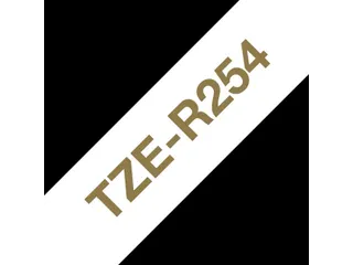 Labeltape Brother P-touch TZe-R254 24mm goud op wit - 3