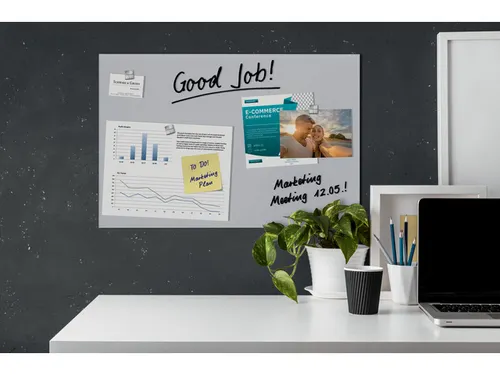 Glas Magneetbord Sigel Artverum mat lichtgrijs 60x40cm