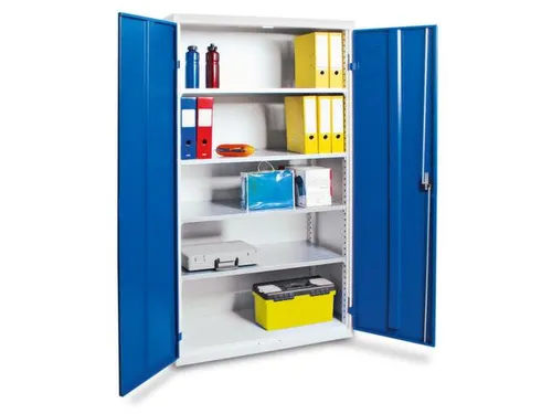 Kast Met Openslaande Deuren 1800x1000x500mm 4legborden Staal Ral5010