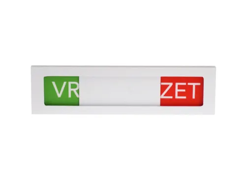Premium Schuifbord Wit Vrij Bezet Groen Rood 150x40mm