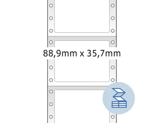 Etiket Herma 8161 88.9x35.7mm 1-baans Wit 2000 stuks - 3