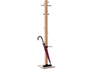Kapstok Easycloth model B, uit hout, zwart - 2