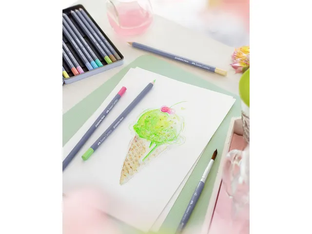 Crayon aquarelle Faber-Castell Goldfaber Pastel Rouge garance 442