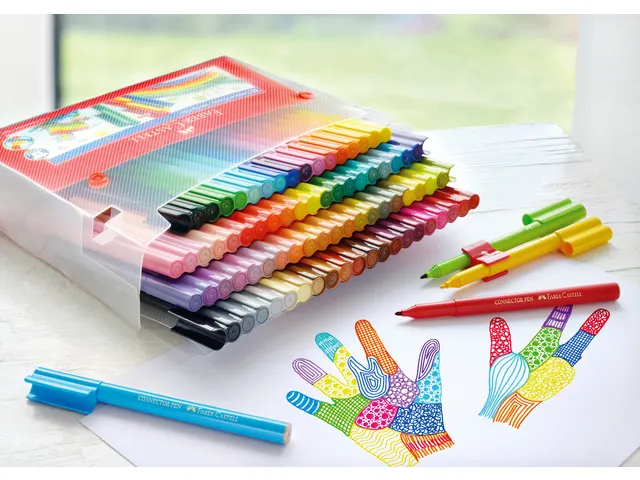 Kleurstiften Faber-Castell Connector assorti cadeauset à 80 stuks