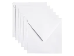 Envelop Papicolor 140x140mm Kraft wit Gegomd