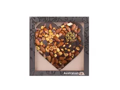 Chocolat Australian coeur noir/noisettes