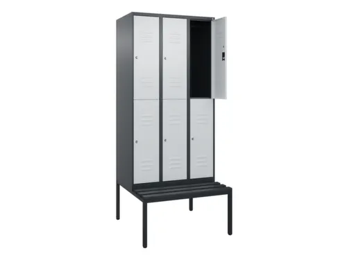 Dubbeldekse dekenkist,HxBxD 2120x900x815mm,3x2vak.,vak B 300mm