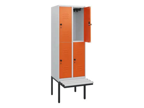 Dubbeldekse dekenkist,HxBxD 1950x600x815mm,2x2vak.,vak B 300mm