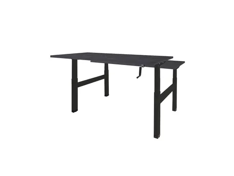 Dextro Slinger Duo zit/sta Bureau 120x80 houtprint schaduw 25mm zwart