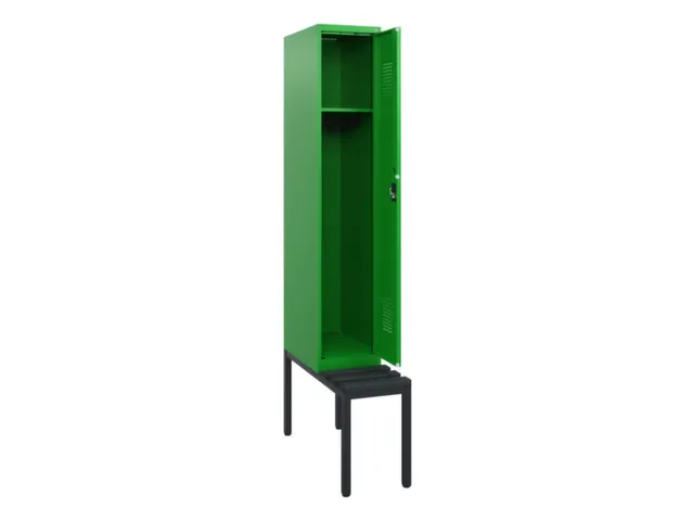 locker met bank,HxBxD 1950x300x815mm,1vak,vak B 300mm,cilinderslot