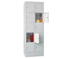 lockerkast,HxBxD 1850x600x500mm,2x5vakken,RAL7035,front RAL7035 - 3
