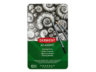 Potlood Derwent Academy 6B5H assorti hardheden blik à 12 stuks - 1